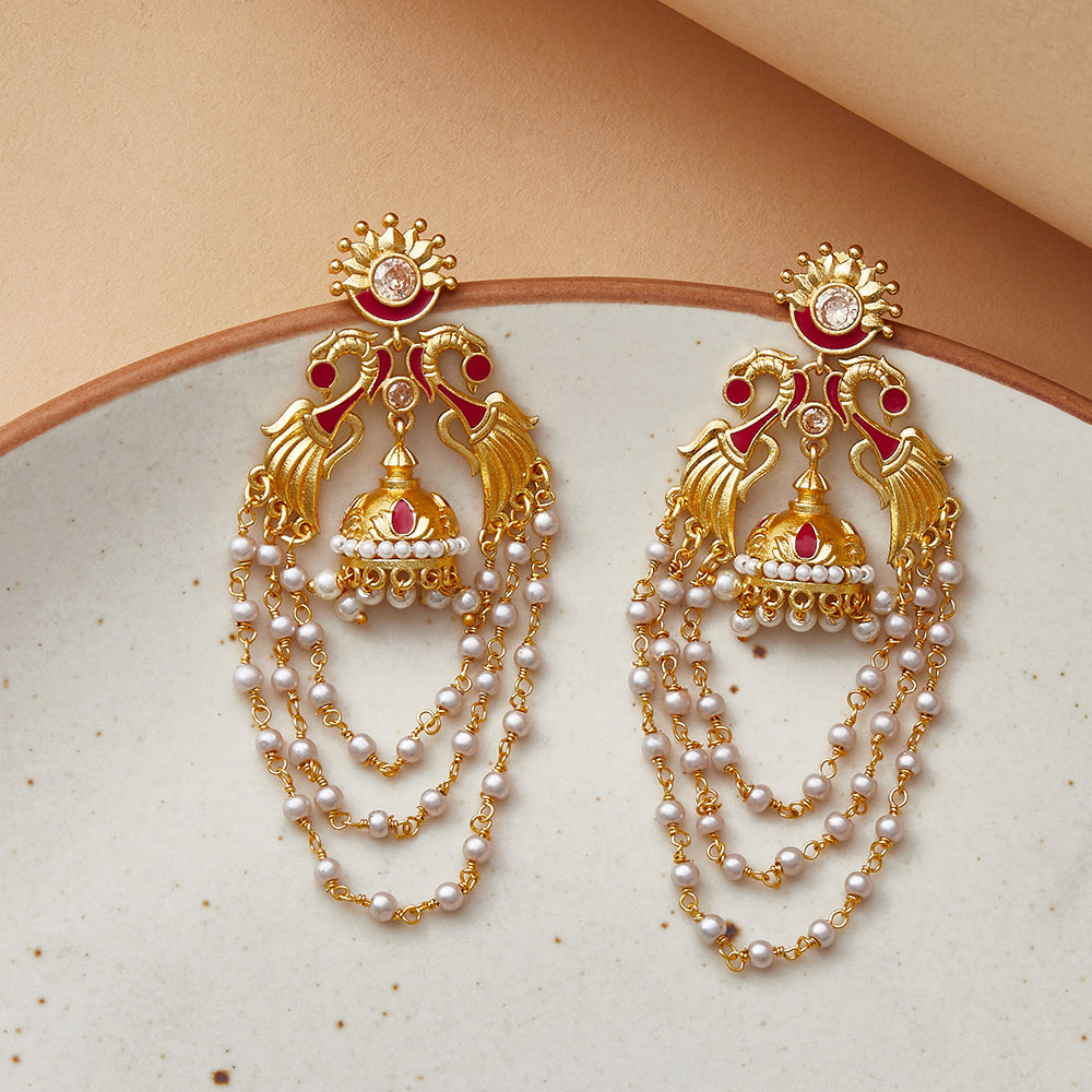 Flipkart.com - Buy Voylla Delicate Mudra Kathakali Earrings Brass Jhumki  Earring Online at Best Prices in India