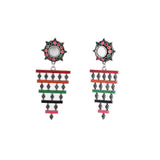 Folklore Enamelled Layered Drop Earrings