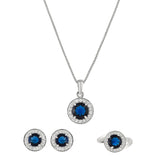 Sparkling Essentials Blue Round Cut CZ Box Set