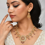 Abharan Filigree Pearls and Stones Embellished Jewellery Set