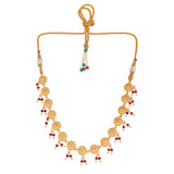 Abharan Yellow Gold Plated Lightly Embellished Jewellery Set