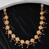 Abharan Yellow Gold Plated Lightly Embellished Jewellery Set