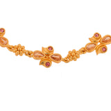 Abharan Teardrop Cut Pink Stones Anklet