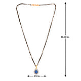 Sparkling Essentials Blue Teardrop Shaped Gold Plated Mangalsutra Set