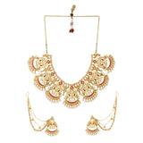 Apsara Ethnic Filigree Design Gold Plated Brass Choker Jewellery Set