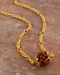 Gold chain with single rudraksha hot sale